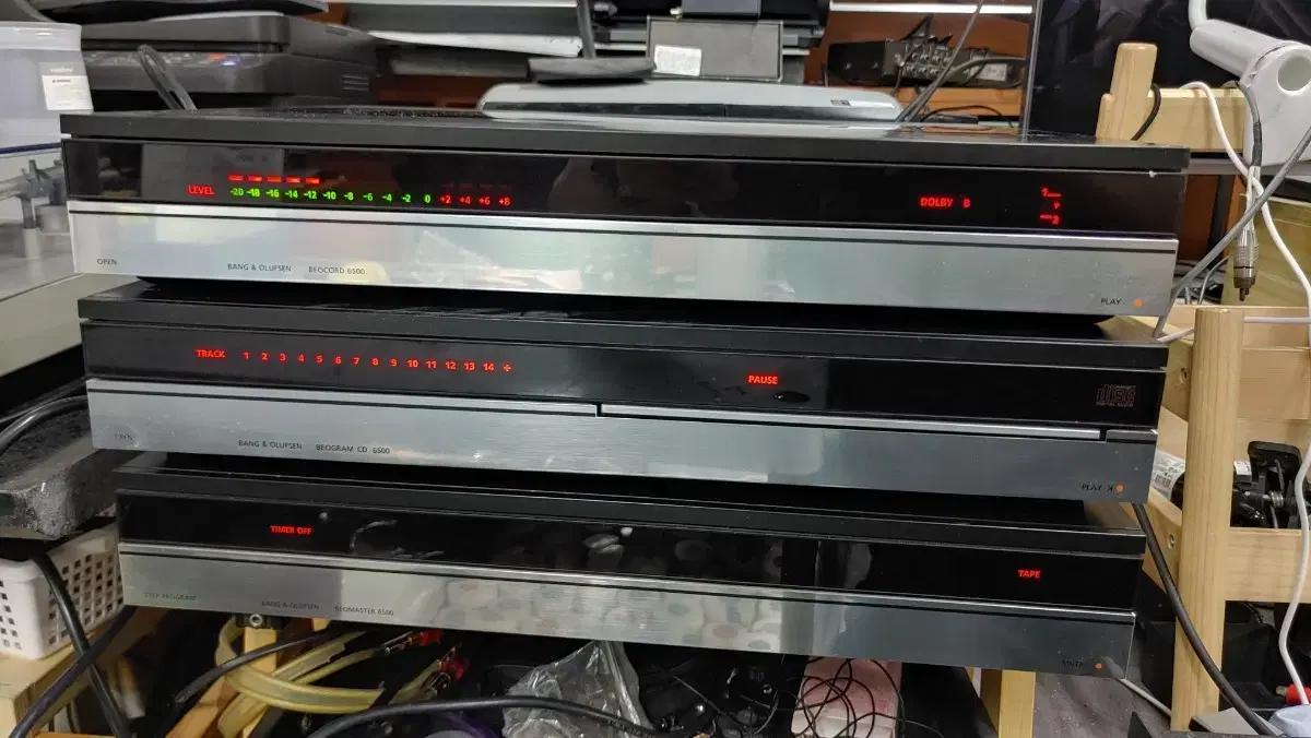 뱅앤올룹슨 베오마스터 6500 앰프.CD. 카세트 데크