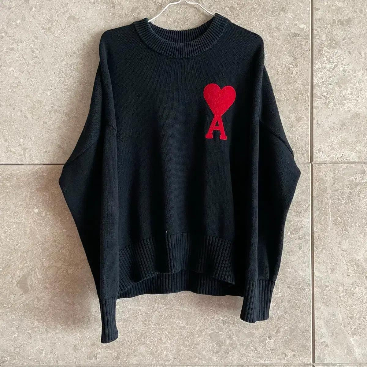 아미 빅하트 로고 니트 백화점판