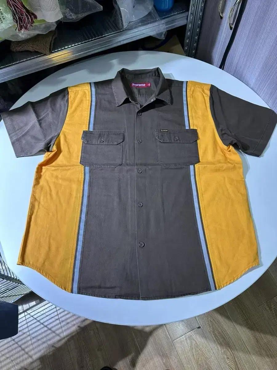 Supreme 25SS Reflective Stripe Work Shir