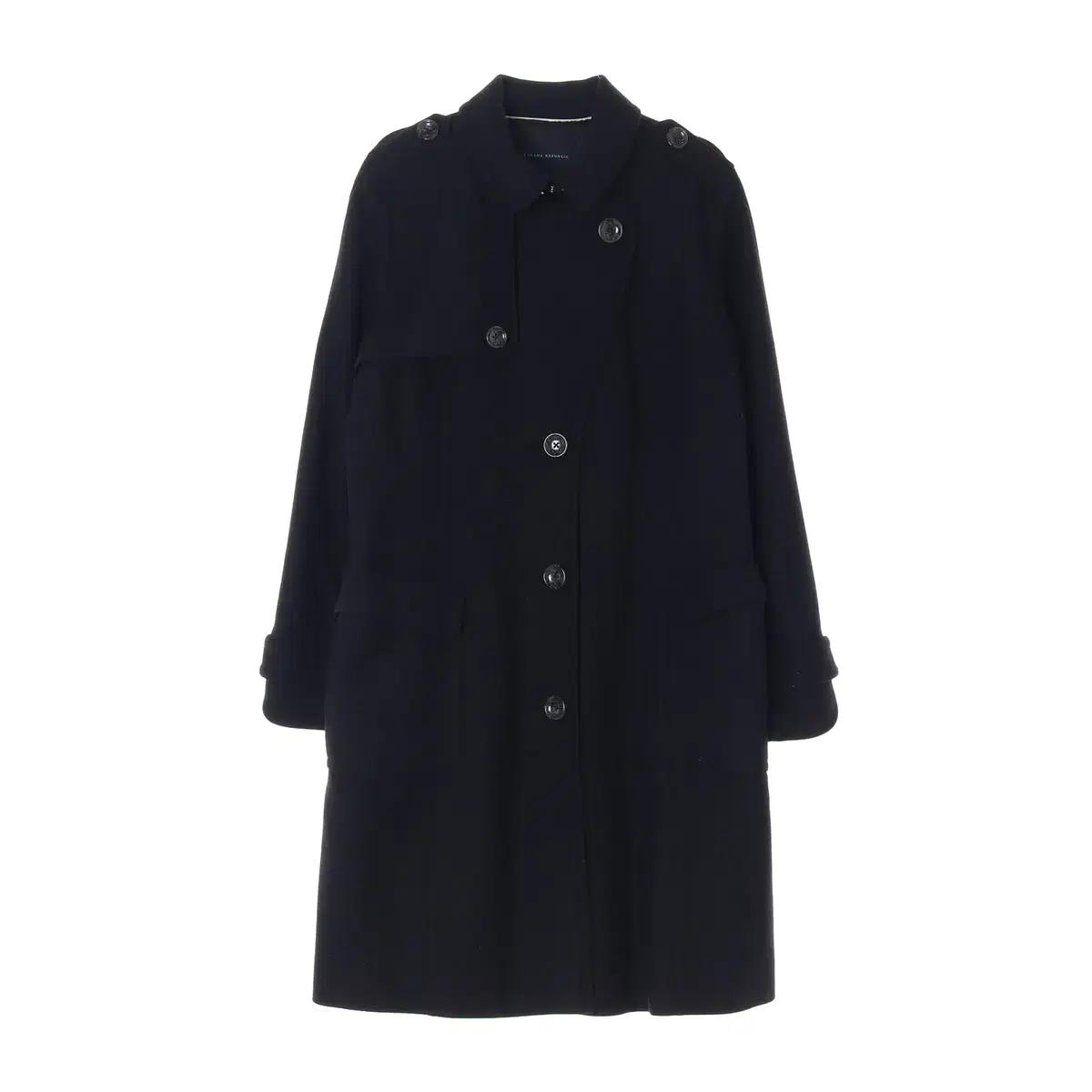 [XL]바나나리퍼블릭 블랙 트랜치코트 롱 울코트