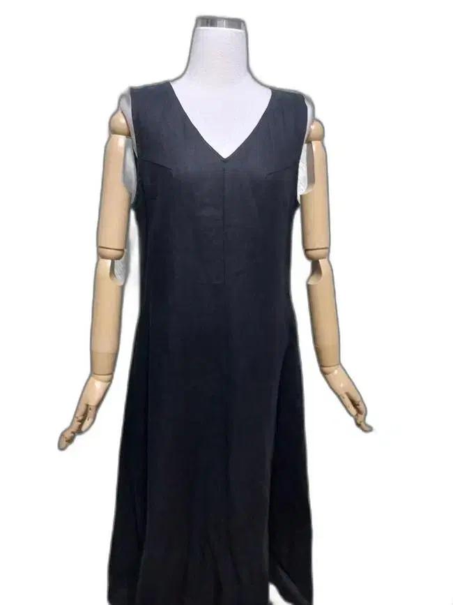 난닝구 린넨100 정품 여자 여럼용 브이넥 여성 민소매 마롱원피스66