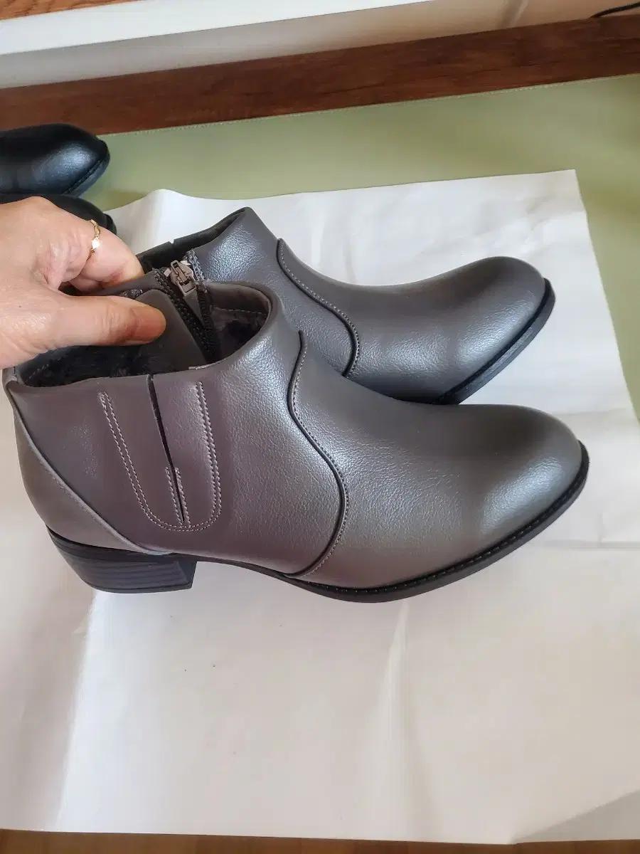 여성 발목기모 앵클부츠