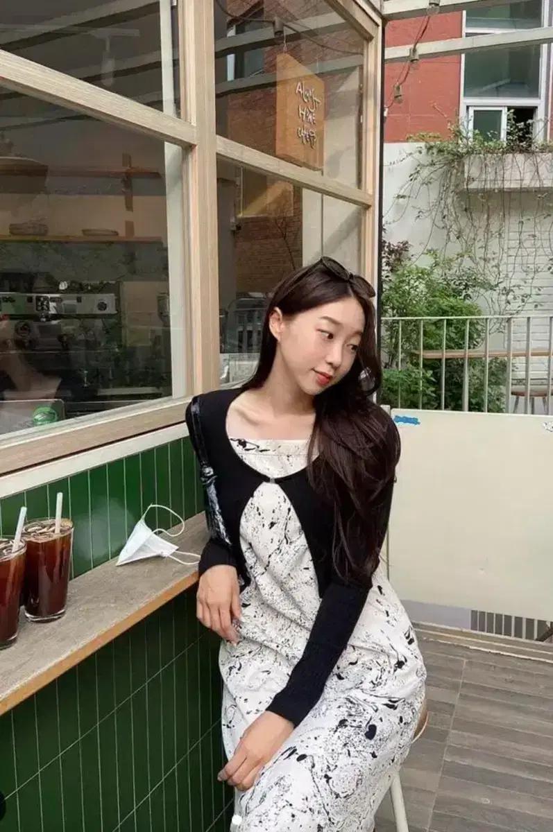 유어제이 나시 롱원피스+가디건 코디세트