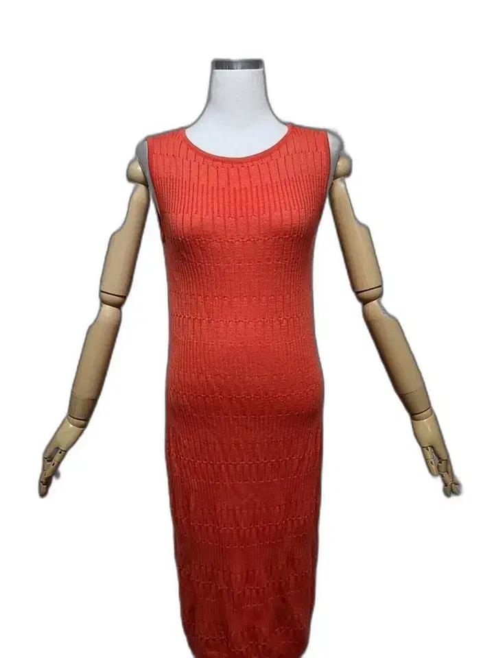 마인MINE 정품 여자 여름용 여성 라운드넥 민소매 롱니트원피스85-95