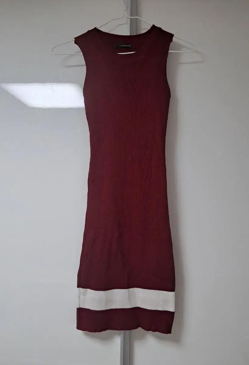 여름 원피스/민소매 원피스/골지 니트 원피스/와인 원피스