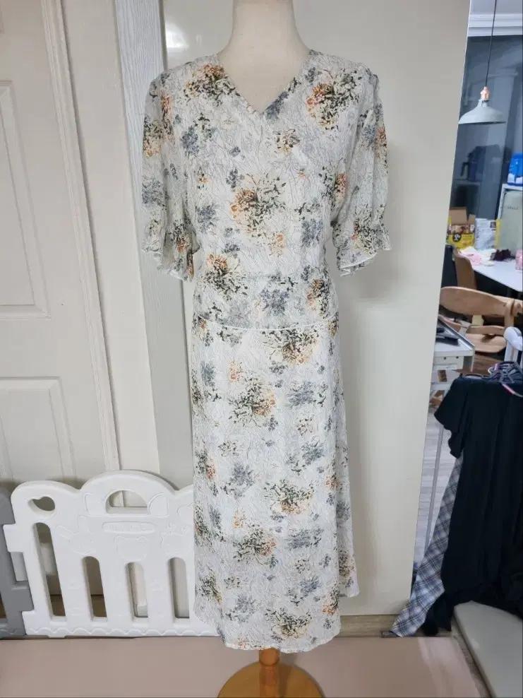 빅사이즈 핫핑3사이즈 꽃무늬 롱원피스