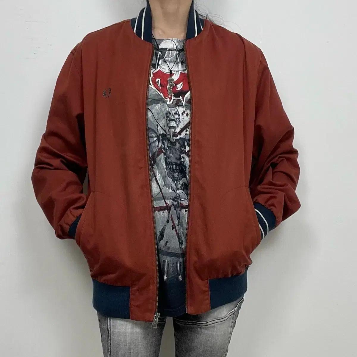 Fred perry 프레드페리 월계로고 블루종 자켓