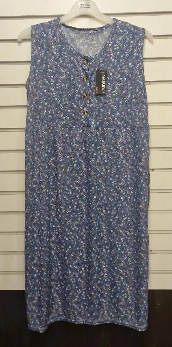 (새상품.무료배송)캠브리지꽃무늬롱여름 나시원피스.실내복.프리사이즈