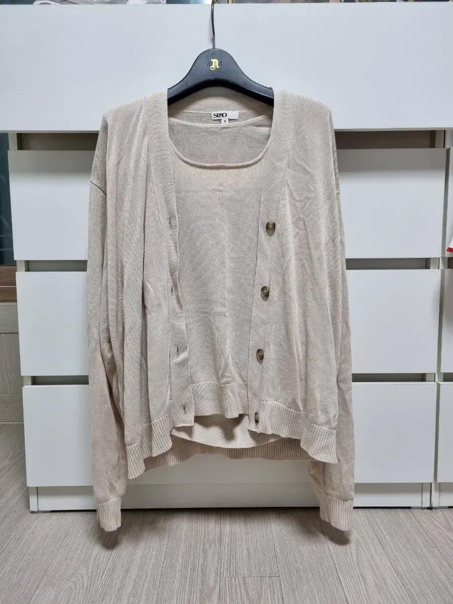 스파오 여름니트 가디건+나시 세트