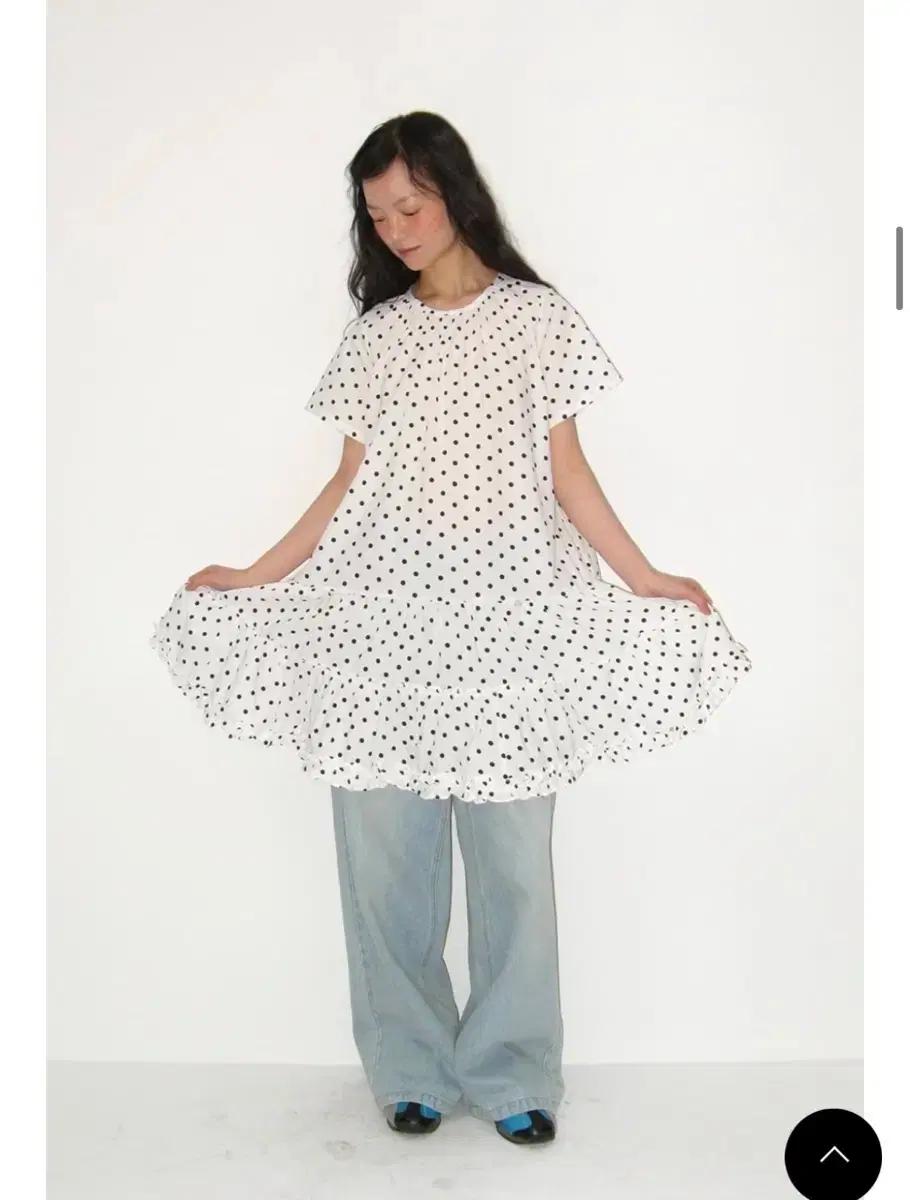 새상품) 론론 프릴 도트 원피스