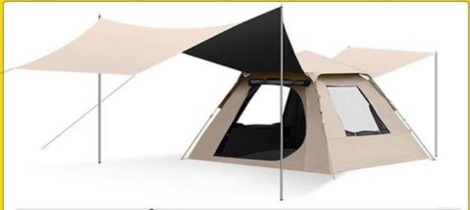 아웃도어 원터치 캠핑 텐트+그늘막 전자동 선블럭 자외선차단 타프 풀세트