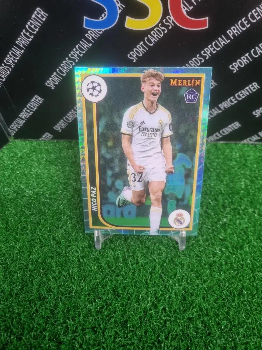 24탑스 멀린 레알마드리드 니코 파즈 아쿠아페러렐 루키축구카드 #