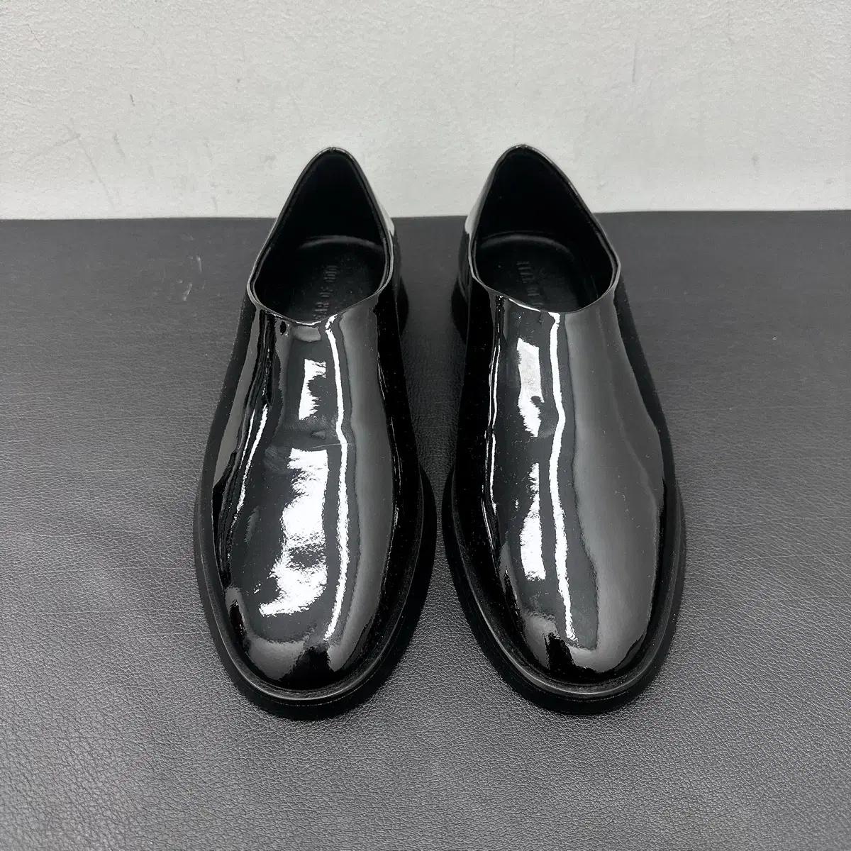 (정품/새상품) 피어오브갓 남성 블랙 페이턴트 드레스 뮬