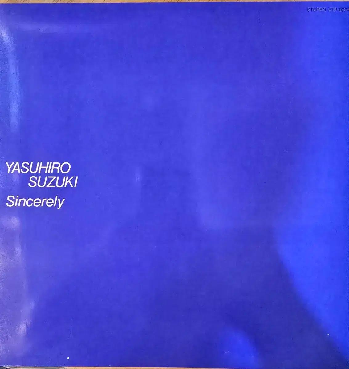 스즈키야스히로/YASUHIRO SUZUKI LP/Sincerely