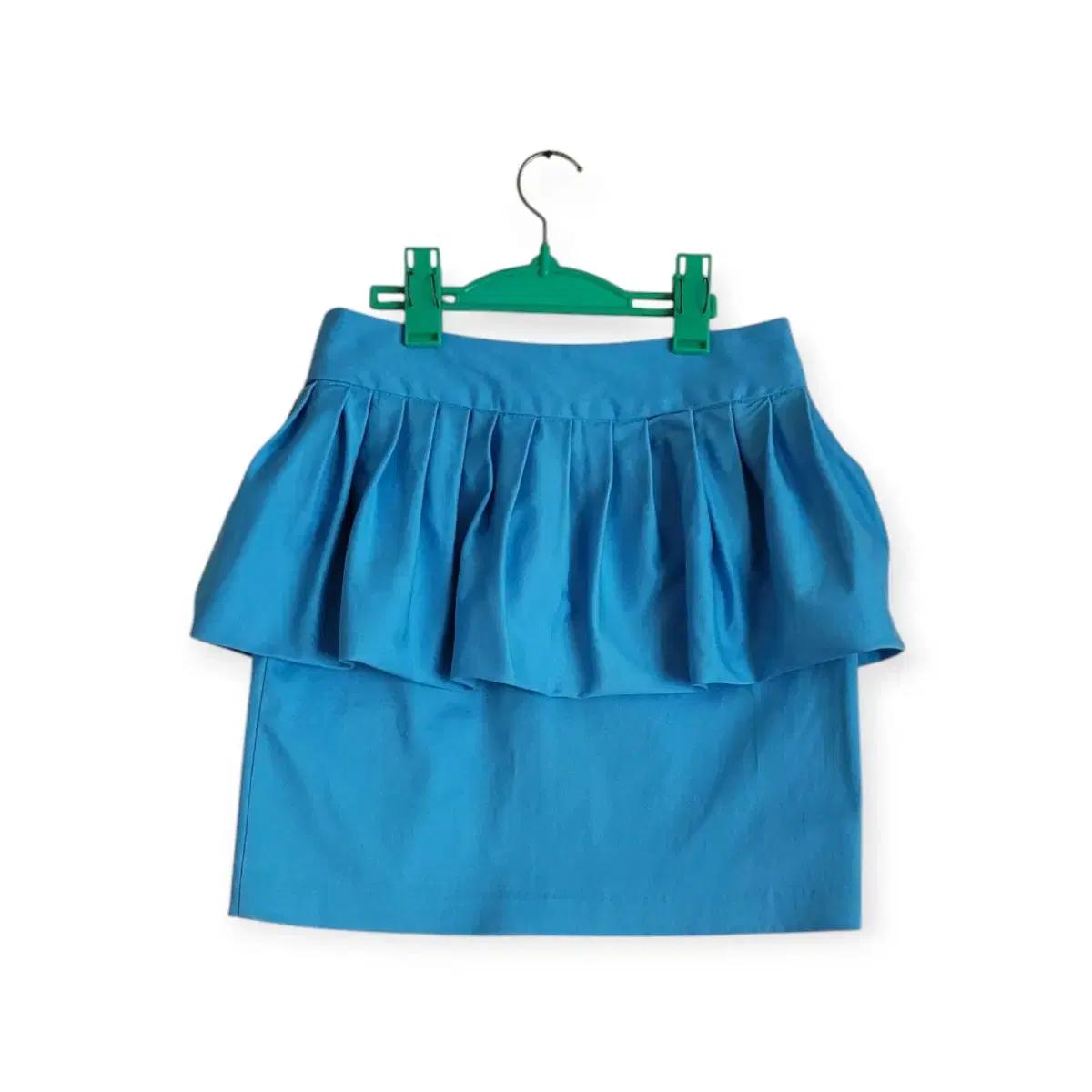 여성 프렌치 블루 셔링 치마 (55), 봄 여름 가을 착용, 6천원