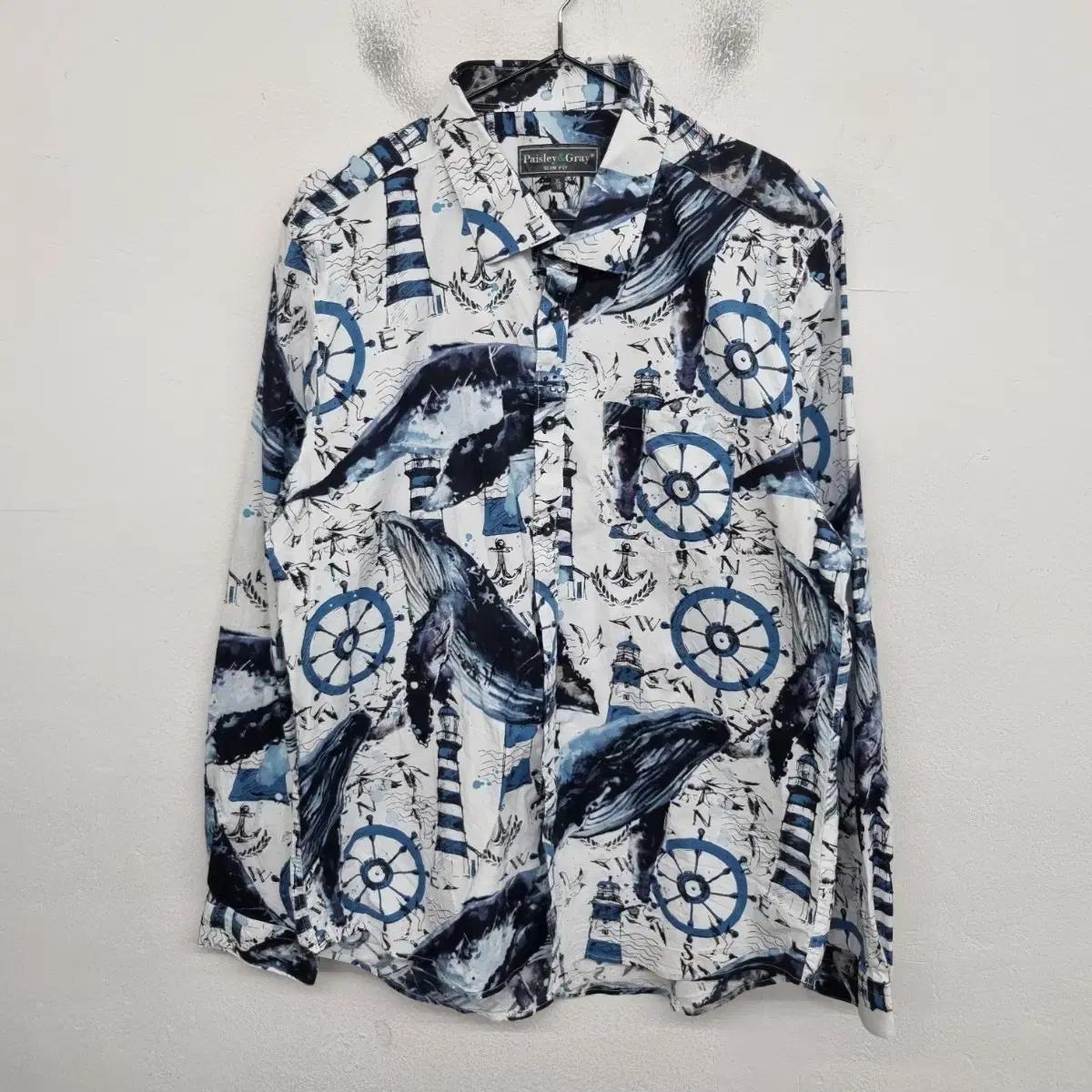 [105/XL] Paisley & Gray 네이티브 패턴 셔츠/ USA