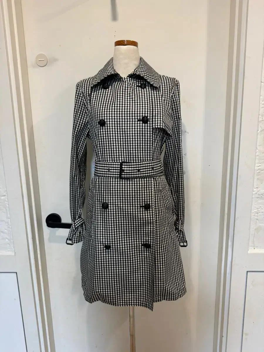 로렌랄프로렌 깅엄체크 트렌치 자켓