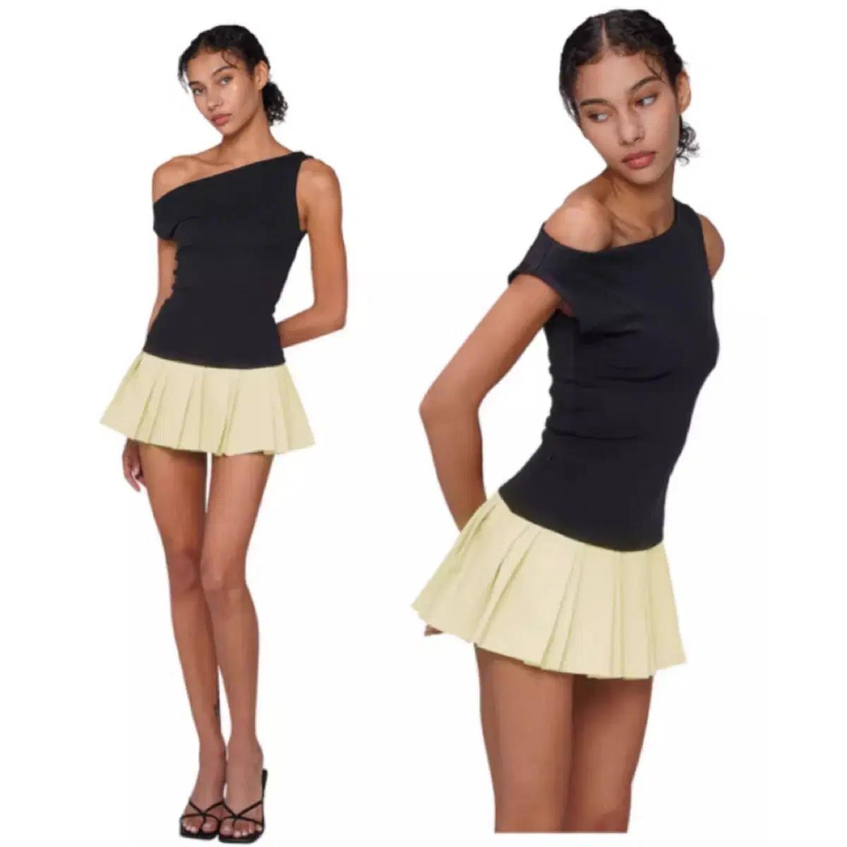 SWEETCHILLING 스위트칠링 원피스 오프숄더 슬림핏 니트 드레스