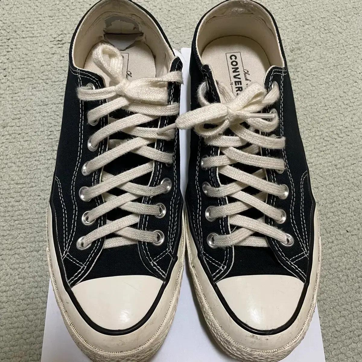 컨버스 척테일러 1970S 클래식 로우 블랙 US8.5