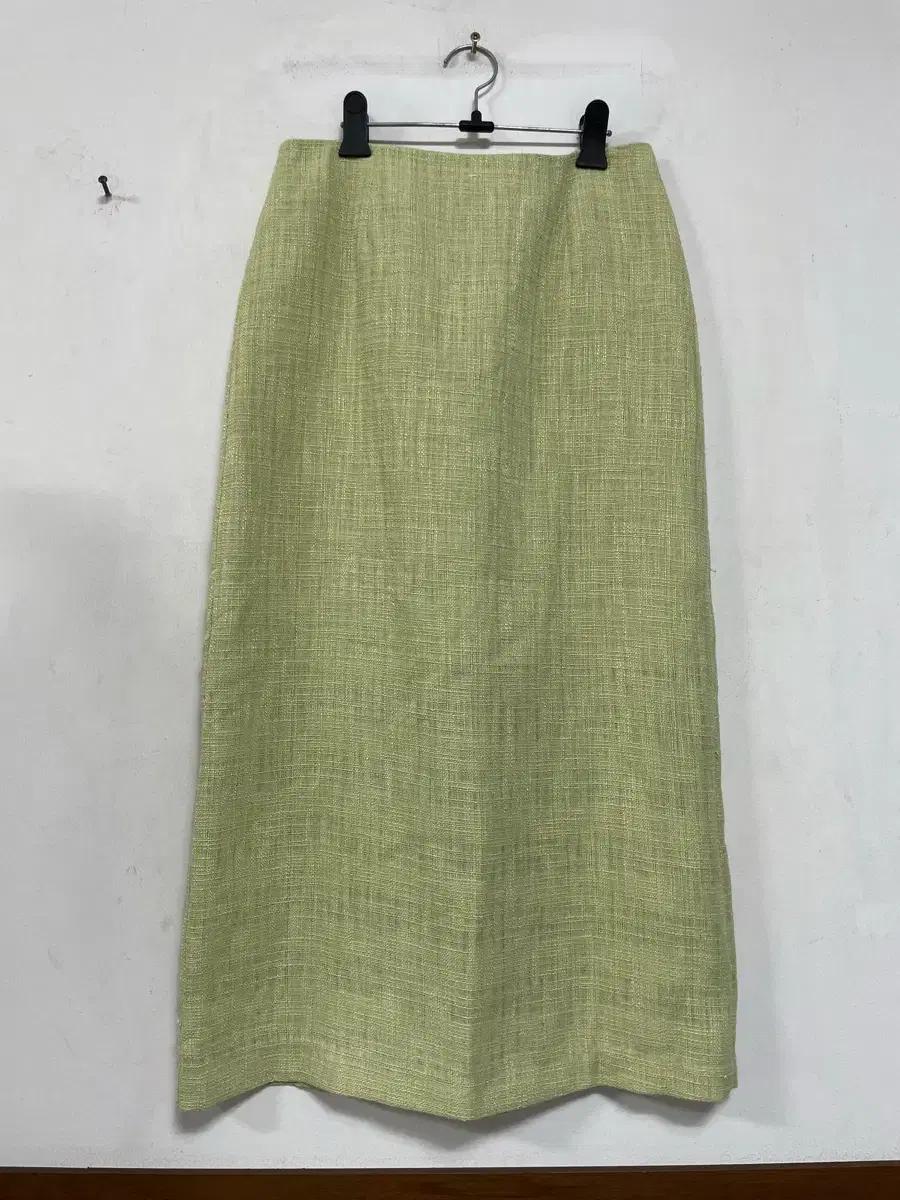 특가새)N5374 린넨 트위드 롱 스커트.뒷트임.정장오피스하객