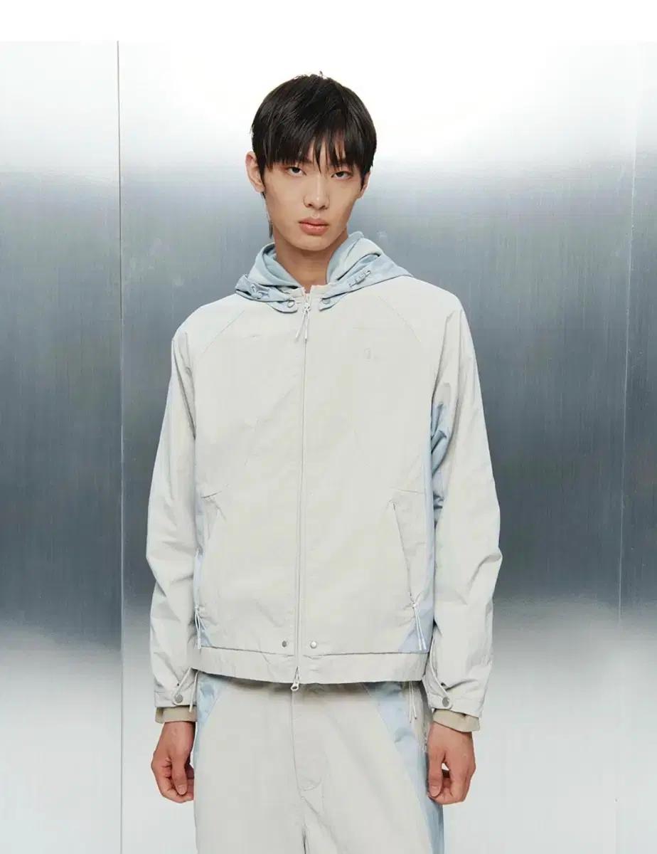 산산기어 constrast jacket light grey