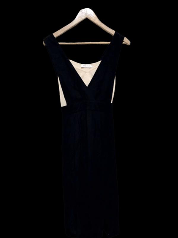 프랑스브랜드 산드로 정품 여자 이중레이어드 여름 여성 민소매 원피스S