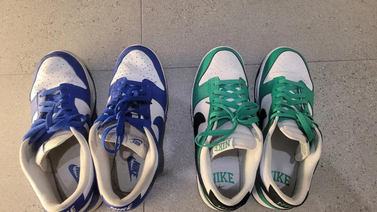 나이키 덩크 그린,블루 2개일괄