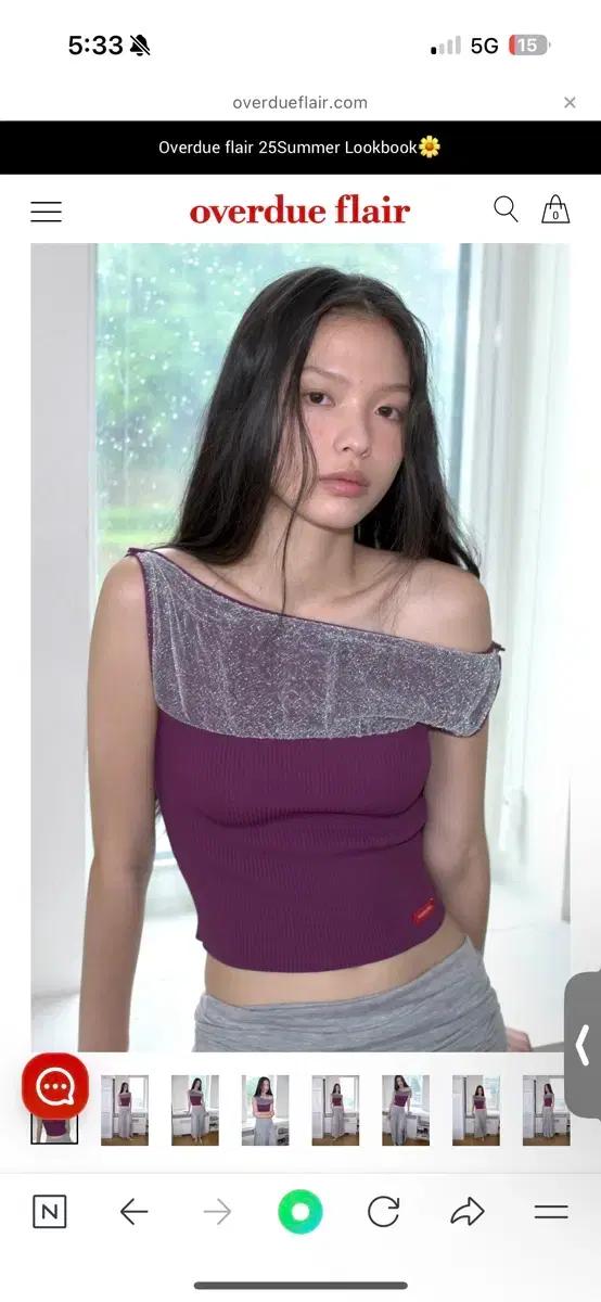 오버듀플레어 METAL COMBI OFF SHOULDER KNIT_MAG