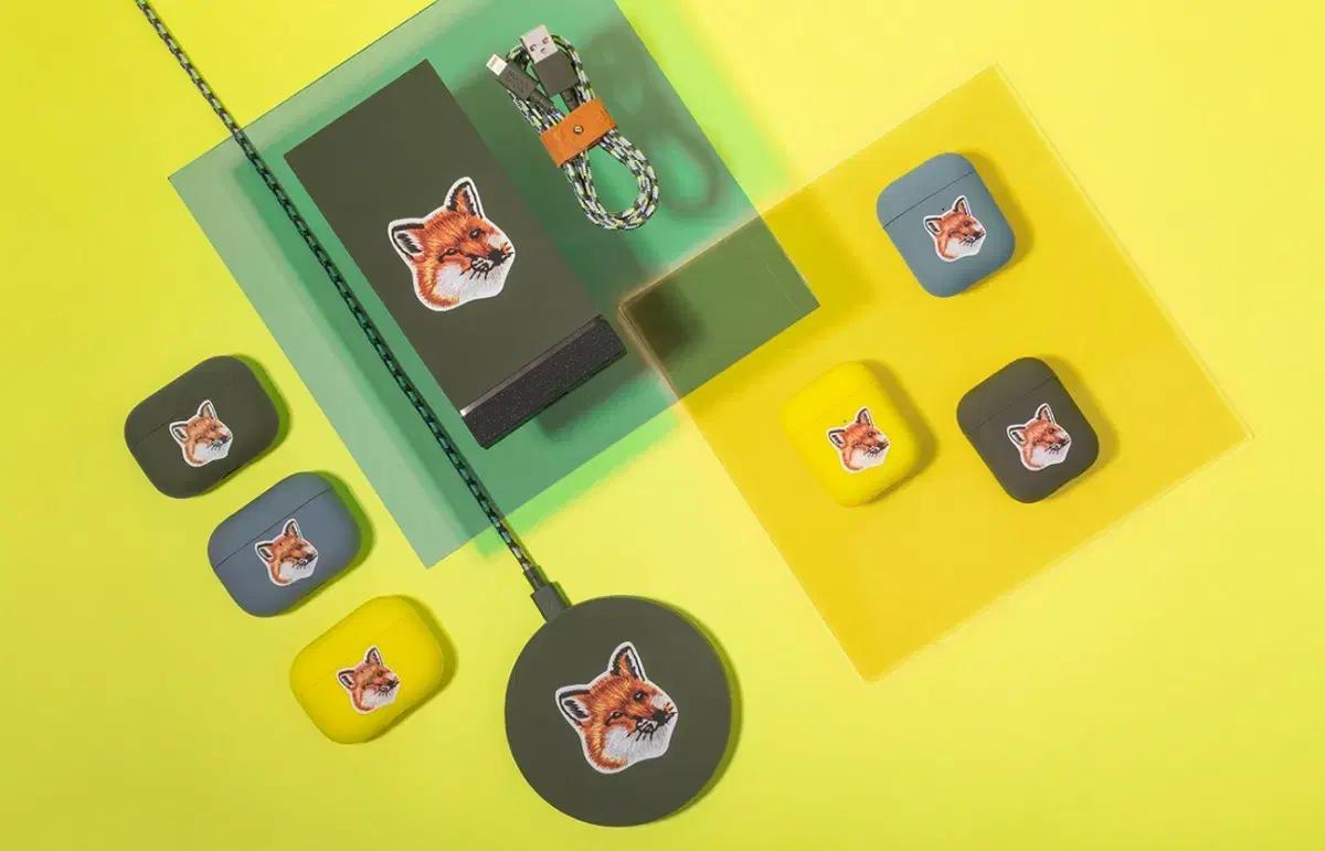 메종키츠네 X 네이티브유니온 카키 대용량 보조배터리