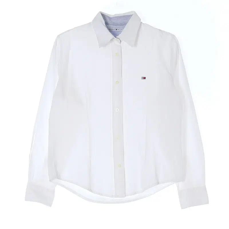 [타미힐피거] 코튼 화이트 셔츠 남방 (여성 오버핏)