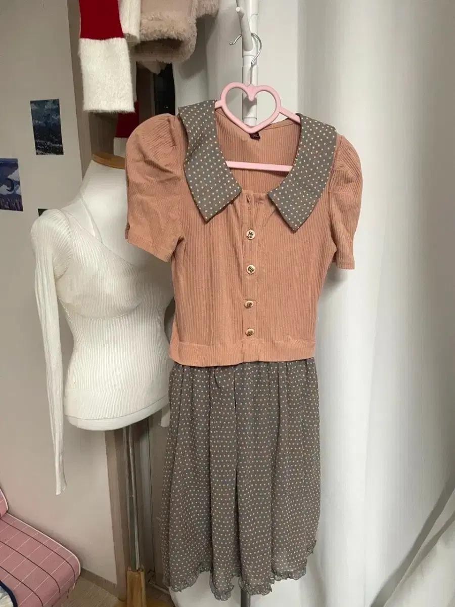 반팔원피스 귀여운코디 55사이즈