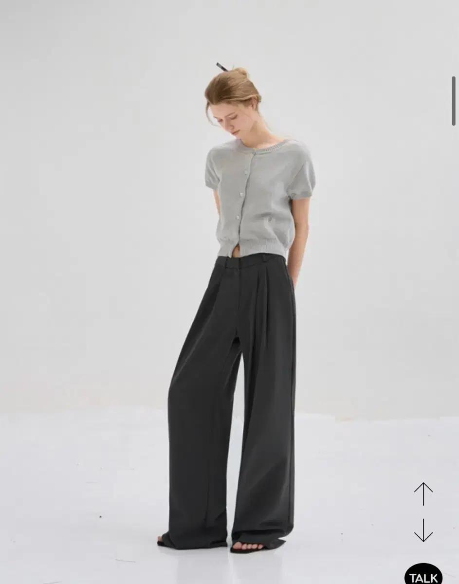 ODS Belted wave slacks (khaki grey) S