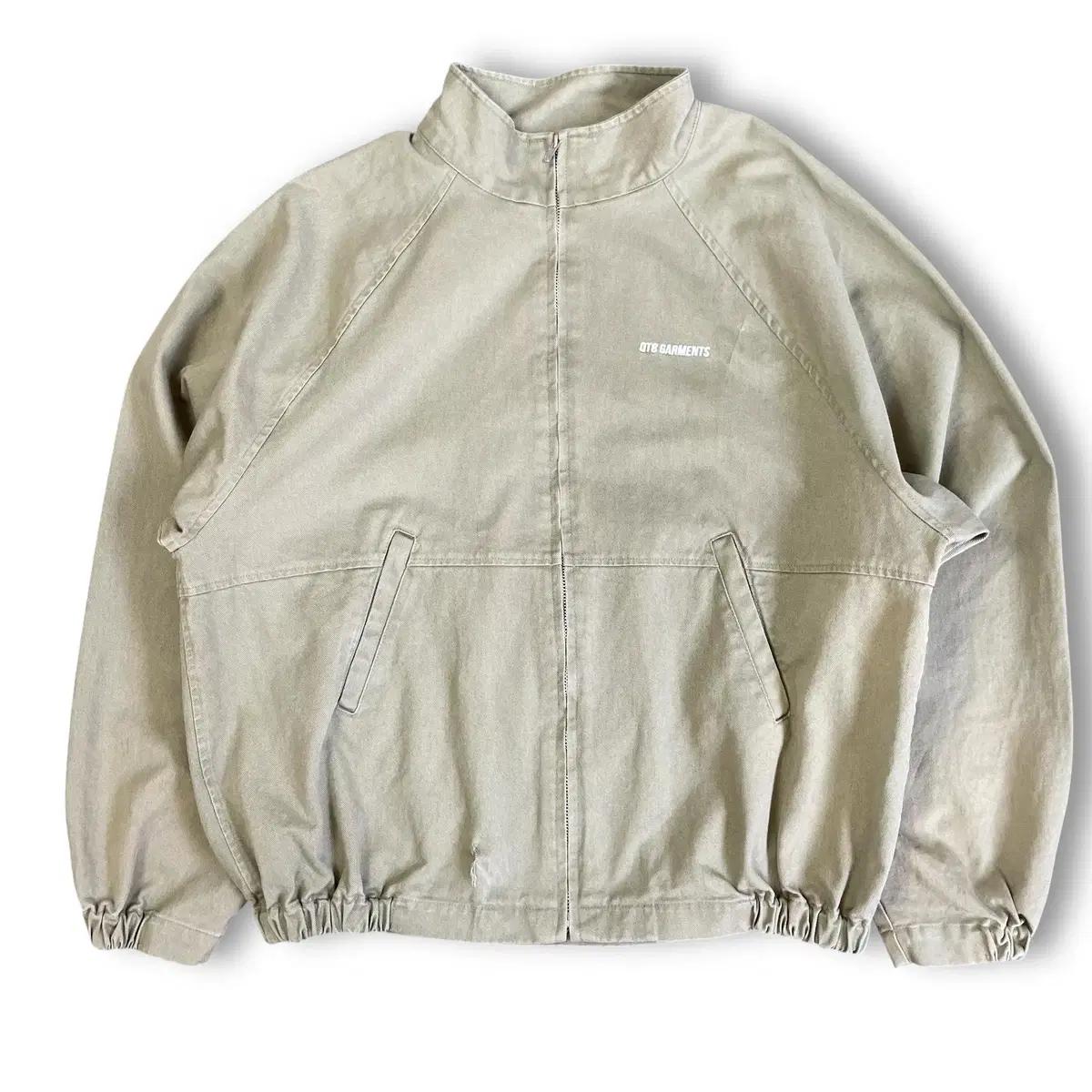 QT8 GARMENTS 큐티에잇 카키 코튼 자켓 M