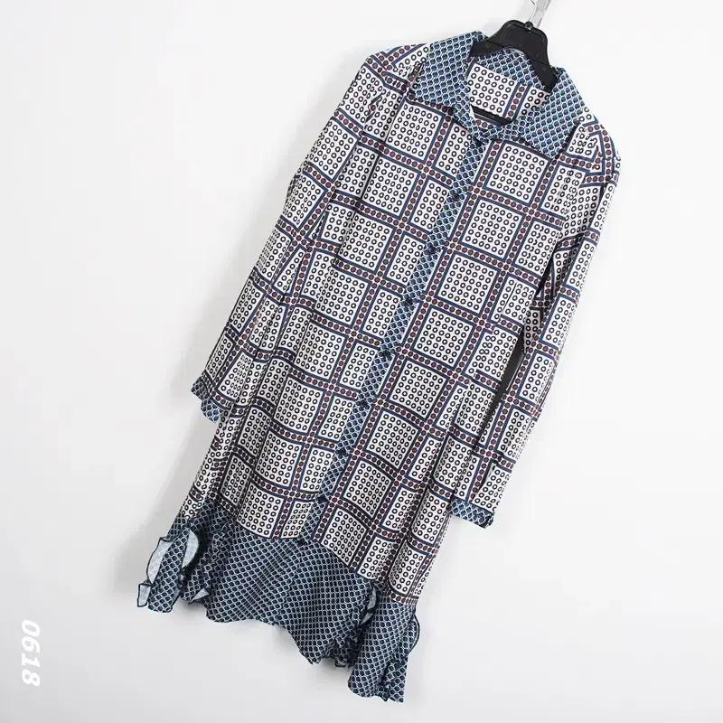 여성M / 수입로스 여성 패턴 셔츠원피스