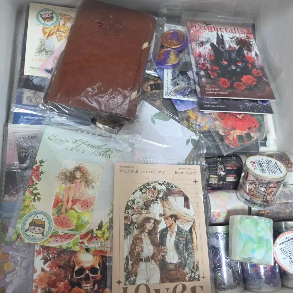 빈티지 감성 다꾸 스티커 70개 일괄