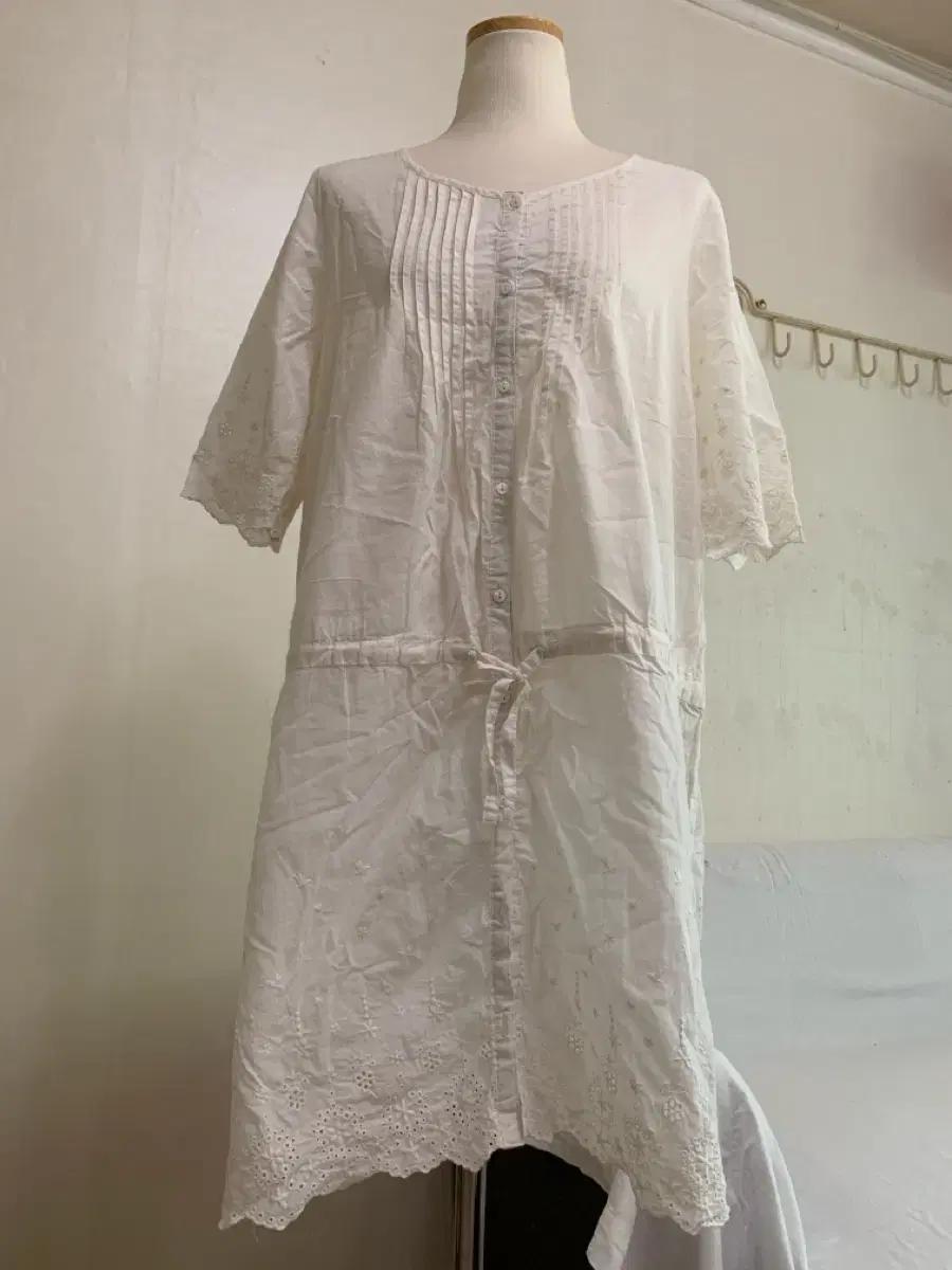 일본 빈티지 펀칭자수 원피스