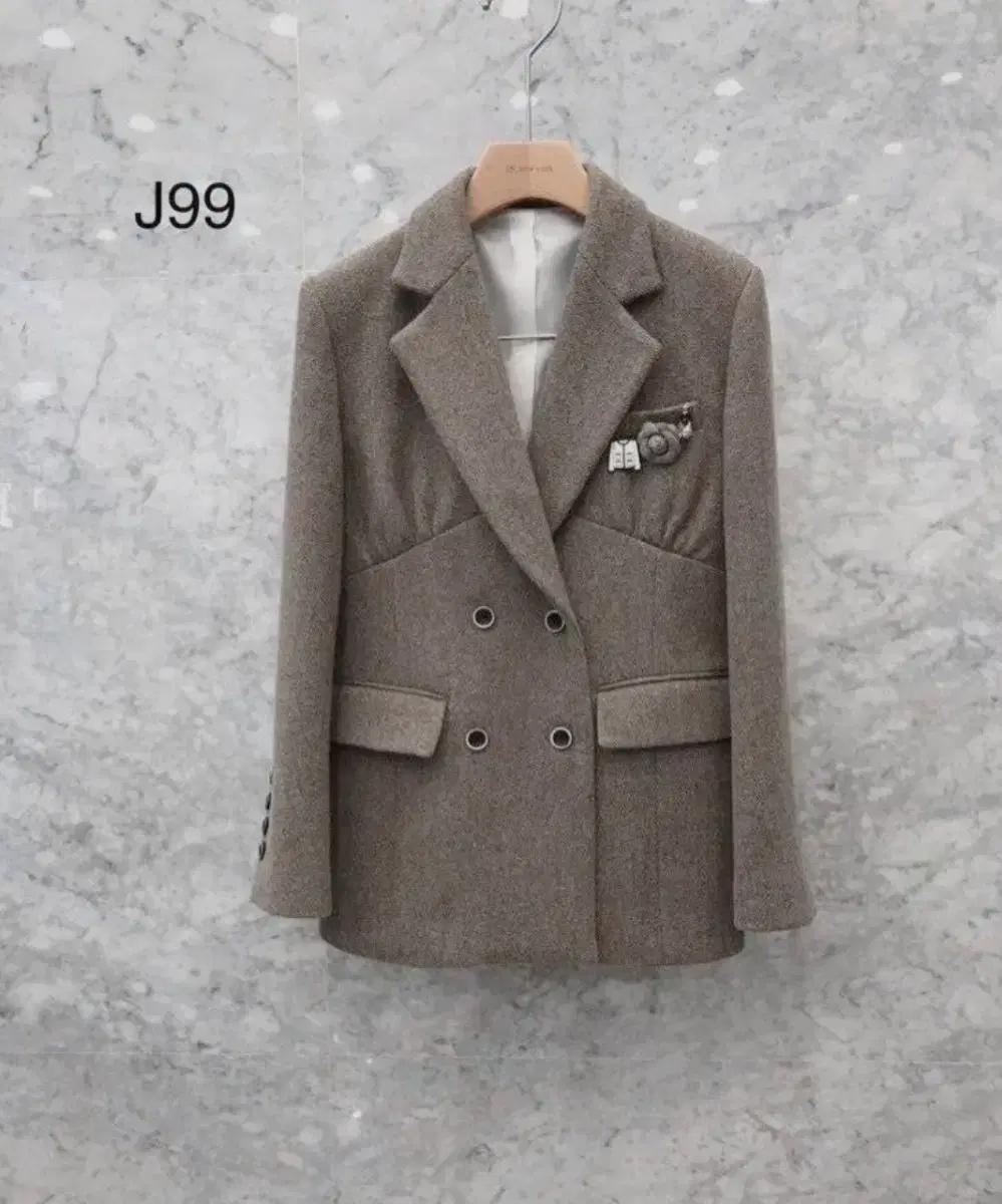 js뉴욕 울자켓 숏코트 브라운 베이지 블레이저