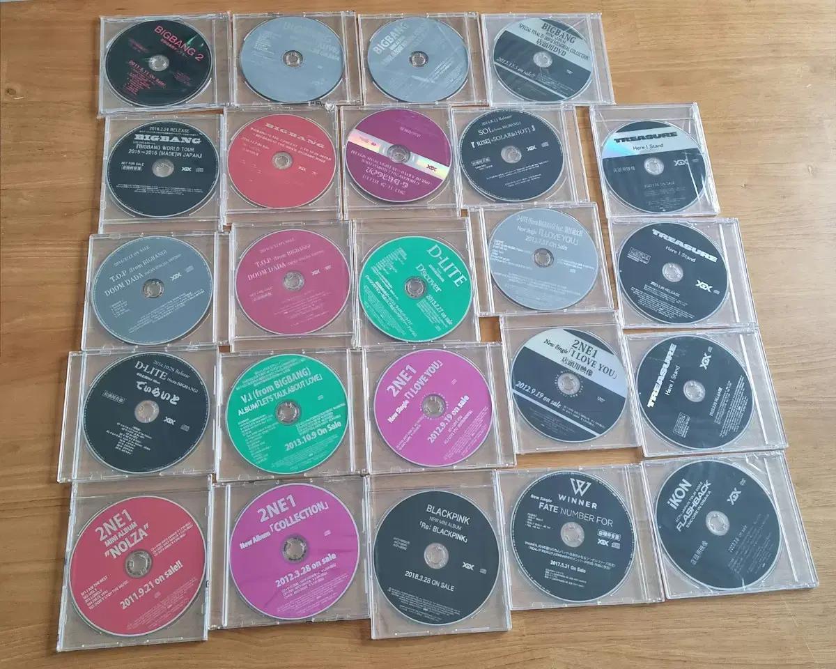 빅뱅,투애니원,위너,아이콘,블랙핑크,트레져 프로모션CD,DVD미개봉 일괄
