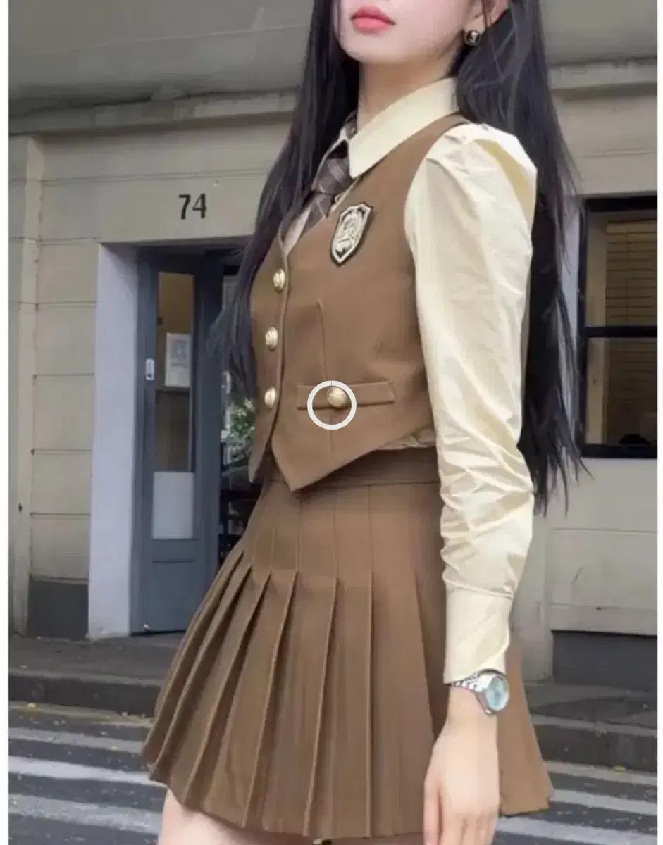 [최저가!!!!]영국교복 프레피룩 졸업사진 컨셉 졸사 대여 갈색