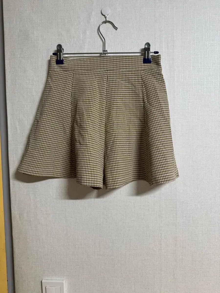 vtg 여름 체크 치마바지 (허리 31cm / 총장 35cm)