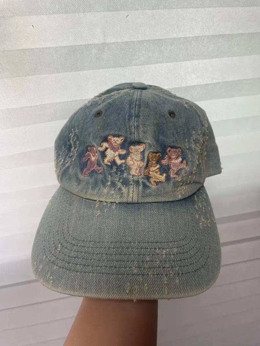 디스이즈네버댓 GD 댄싱베어 데님 캡