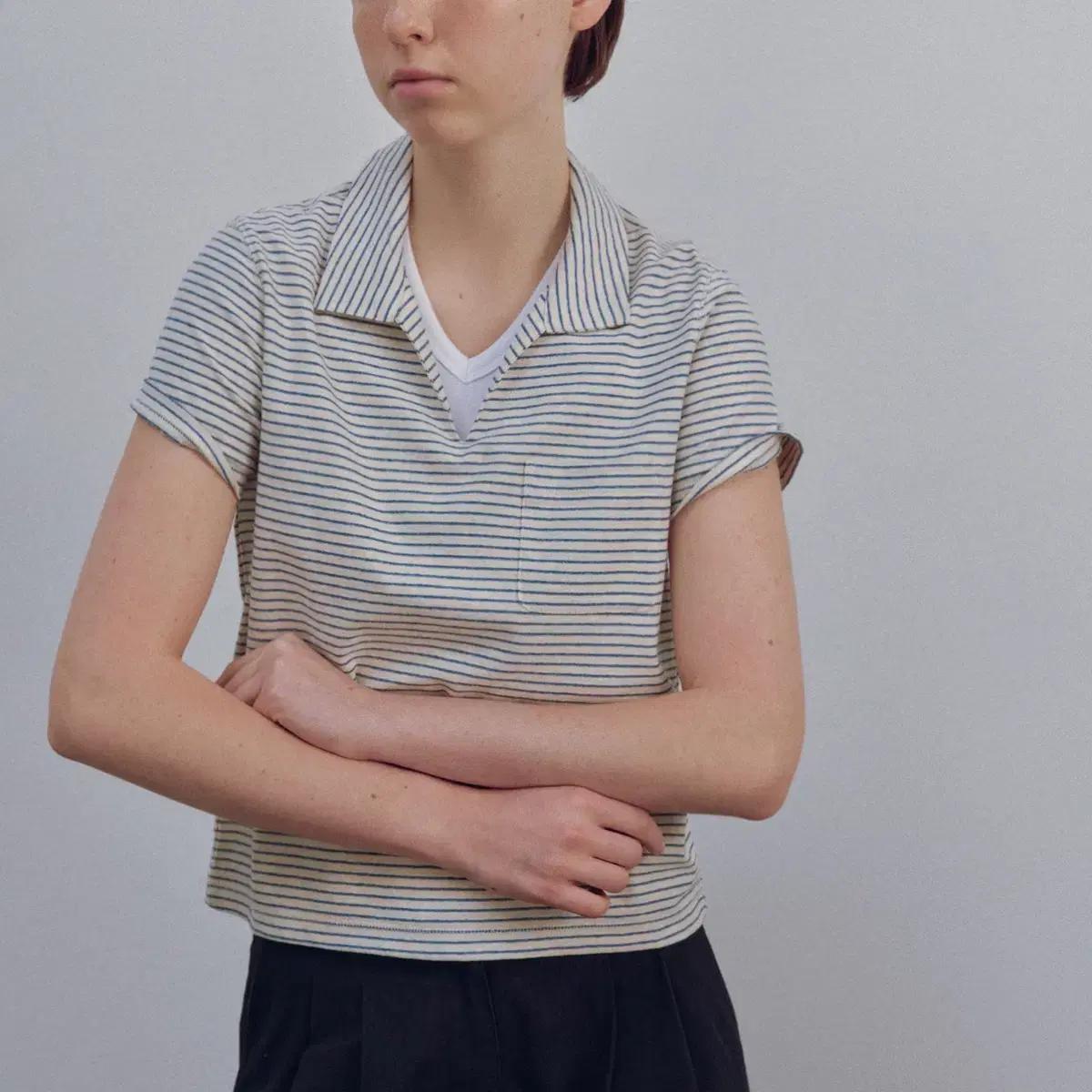 낫띵리튼 Elio pocket polo (Stripe) 1회착용