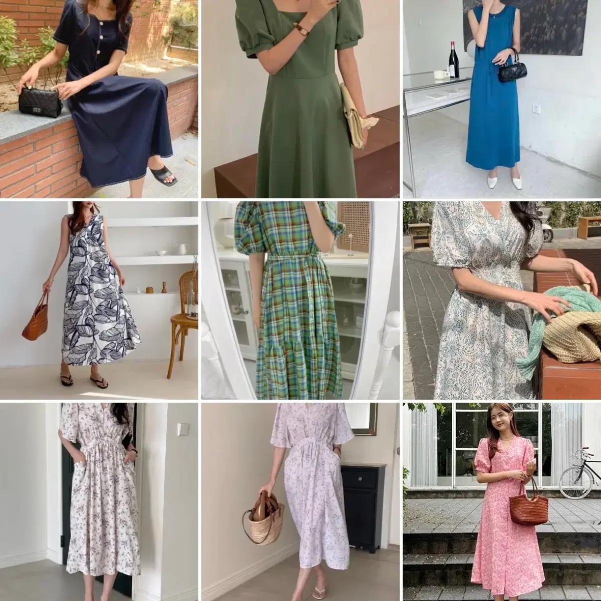 [새상품] 균일가 여름롱원피스 플레어원피스바스락원피스벨트원피스쉬폰원피스