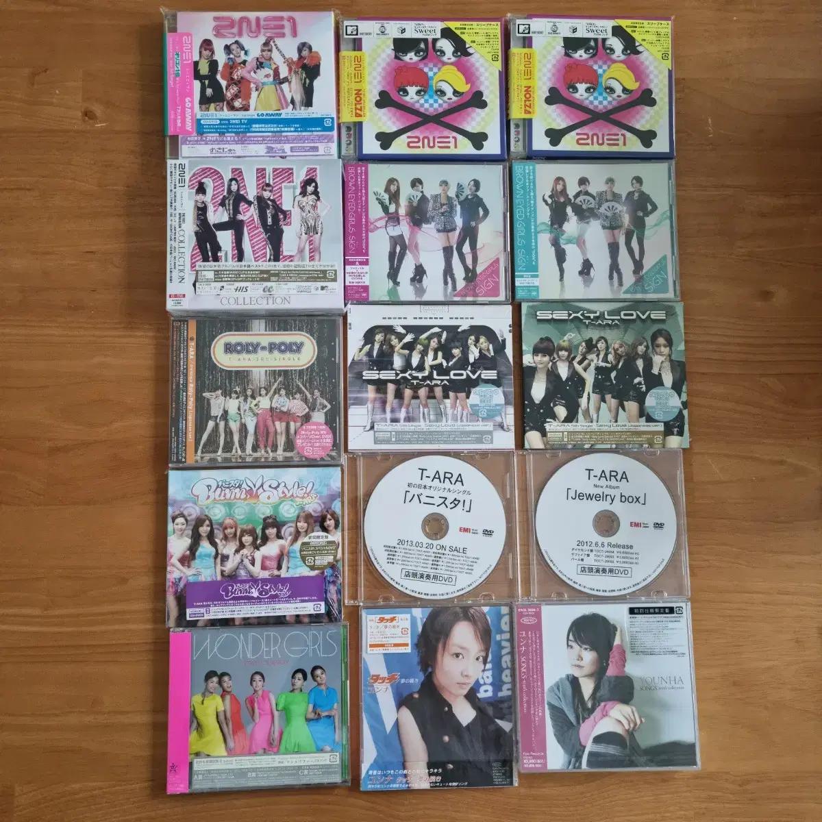 투애니원,원더걸스,티아라,브아걸,윤하 싱글&앨범 신품 외 프로모션DVD