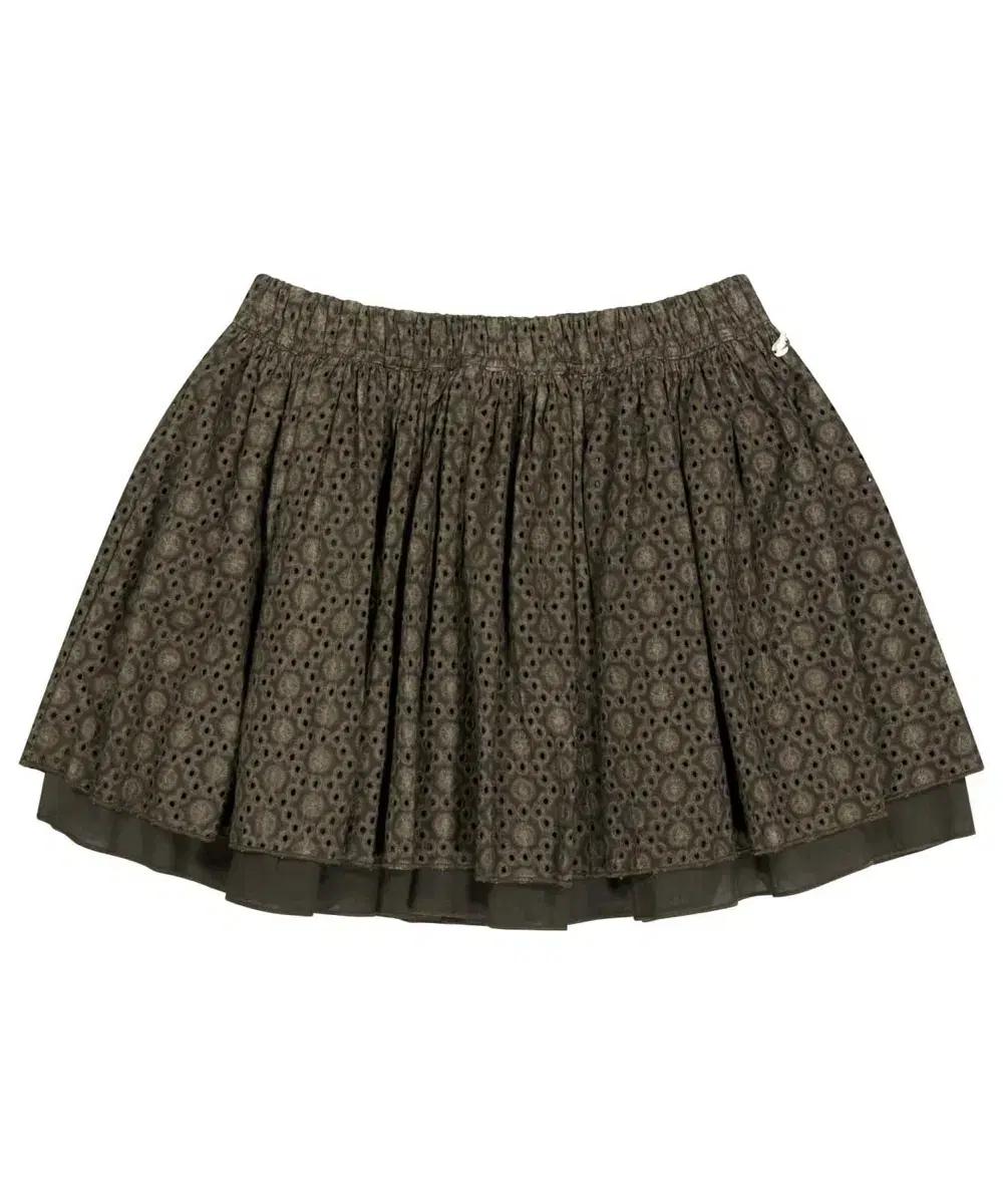 코이세이오 FLOWER PUNCHING SKIRT BROWN