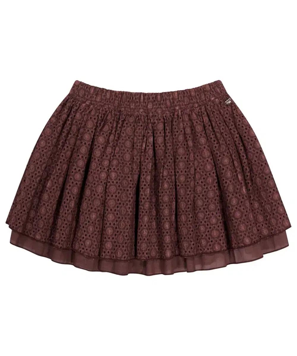 코이세이오 FLOWER PUNCHING SKIRT BURGUNDY