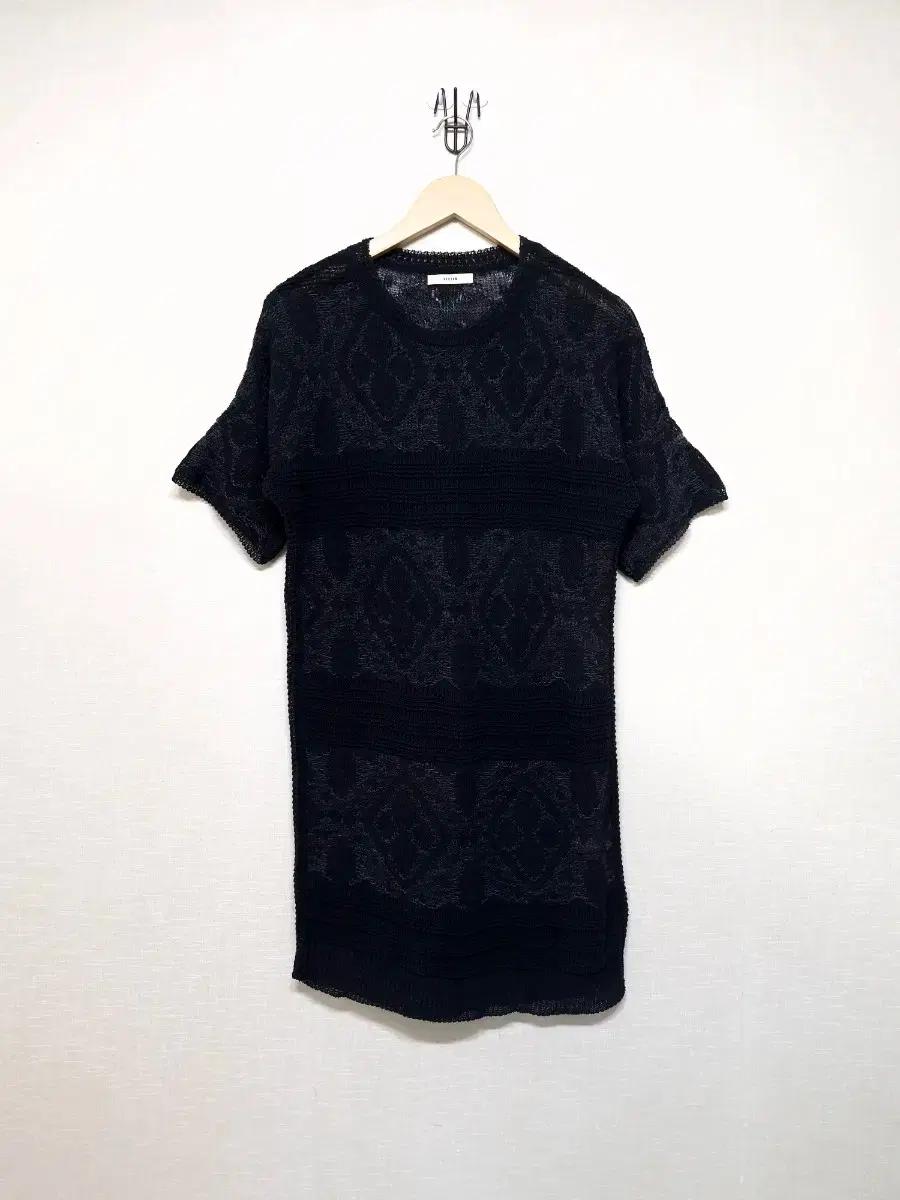 시스템. 여성 니트 원피스 블랙_F