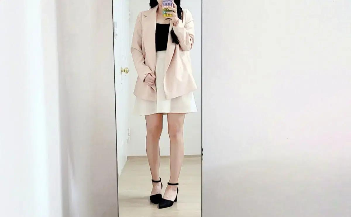 데일리 베이지 브론드 카라 여성 자켓