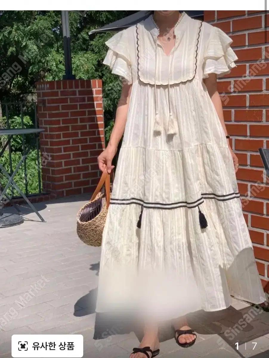 *할인* 태슬날개 롱원피스 여름 시원한 반팔원피스 휴양지룩