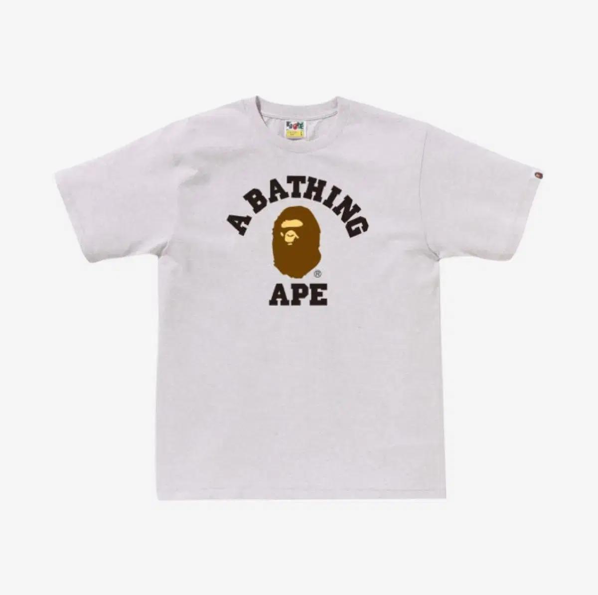 Bape 베이프 컬러지 티셔츠 라이트 그레이 s
